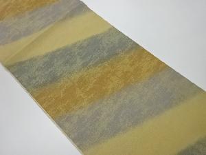 リサイクル　砂子綴れ斜め縞に抽象模様織出し全通袋帯